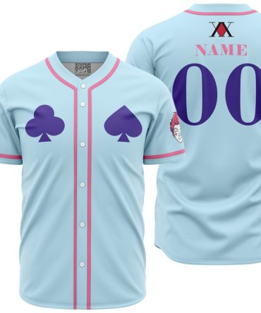 Custom Anime Baseball Jersey - Personalized Name & Number - Unique Card Suit Design