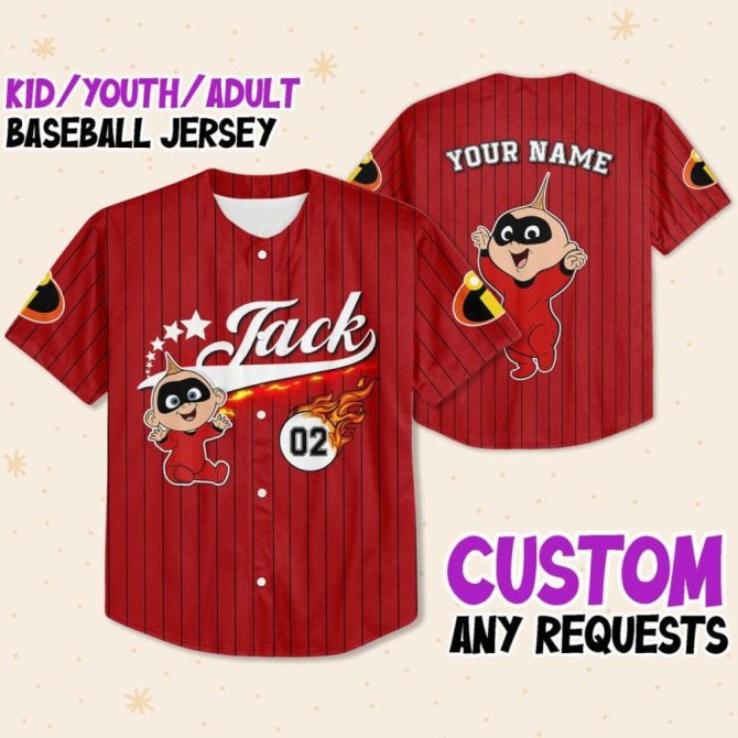 Custom Kids/Youth/Adult Red Baseball Jersey - Personalize With Any Name & Design! - Image 2