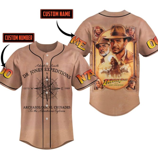 Custom Indiana Jones Baseball Jersey – Personalize Your Adventure Gear!