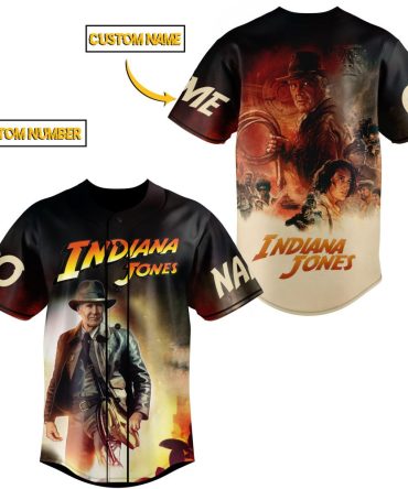 Custom Indiana Jones Baseball Jersey - Add Your Name & Number - Premium Fan Gear