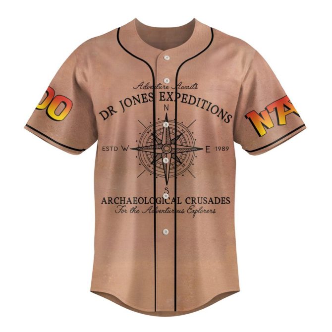 Custom Indiana Jones Baseball Jersey – Personalize Your Adventure Gear! - Image 2