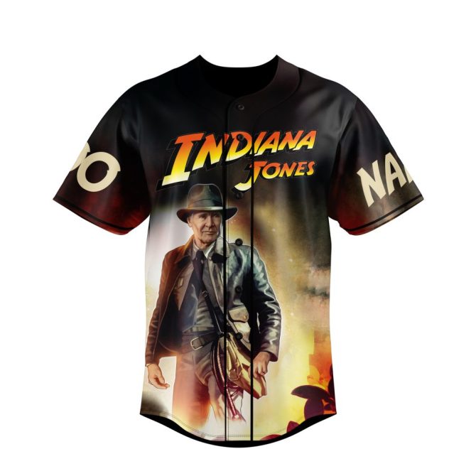 Custom Indiana Jones Baseball Jersey - Add Your Name & Number - Premium Fan Gear - Image 2