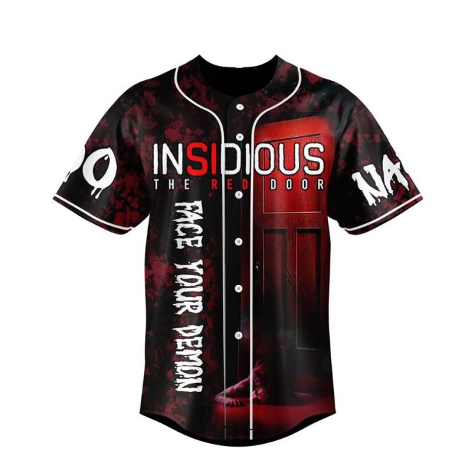 Customizable Insidious Red Door Baseball Jersey – Horror Fan Essential! - Image 2