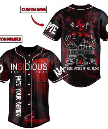 Customizable Insidious Red Door Baseball Jersey – Horror Fan Essential!