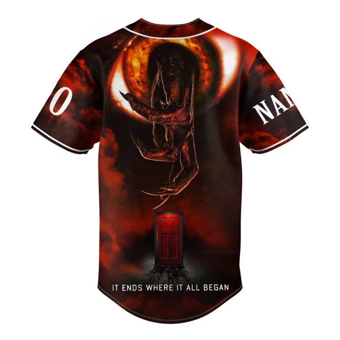 Custom Insidious Red Door Baseball Jersey – Personalized Name & Number, Horror Fan Apparel - Image 3