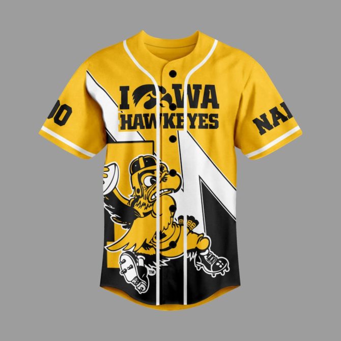 Iowa Hawkeyes Baseball Jersey - Bold Team Spirit Apparel For Fans - Image 2