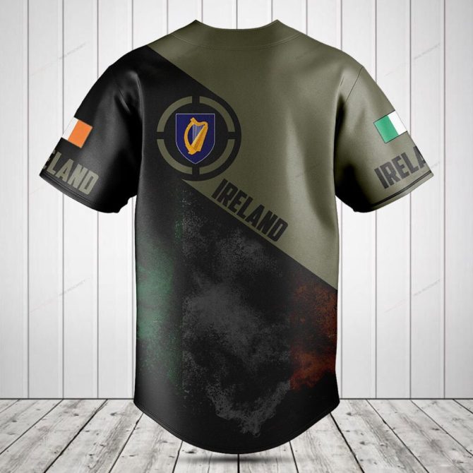 Irish Pride Baseball Jersey - Customizable Name & Flag Design - Perfect Gift For Fans - Image 2