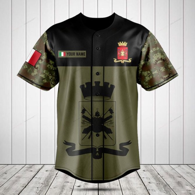 Customizable Camouflage Baseball Jersey With Military Crest - Personalize Your Style Today!