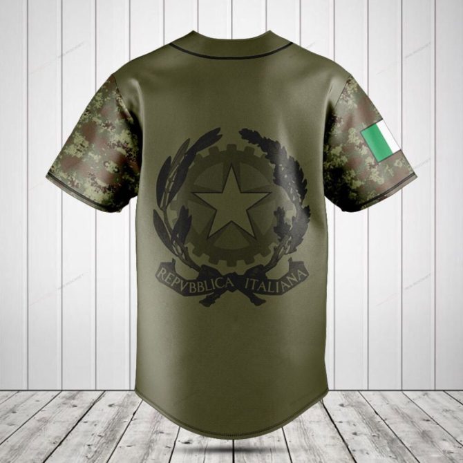 Customizable Camouflage Baseball Jersey With Military Crest - Personalize Your Style Today! - Image 2