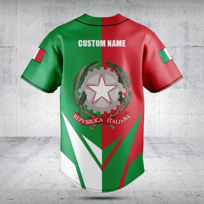 Italy Flag Baseball Jersey – Stylish Italian Pride Sportswear For Fans - Image 2