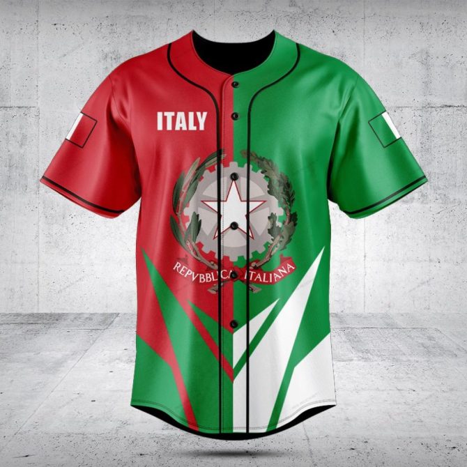 Italy Flag Baseball Jersey – Stylish Italian Pride Sportswear For Fans