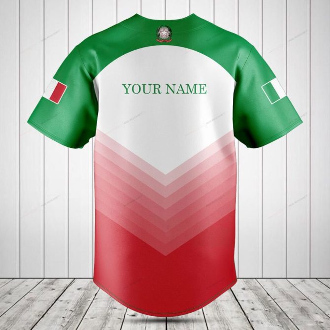 Italy Pride Baseball Jersey – Stylish Italian Flag Sportswear For Fans - Image 2