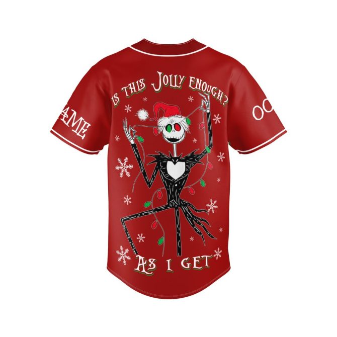 Festive Jack Skellington Baseball Jersey - Holiday Cheer With A Gothic Twist! - Image 3