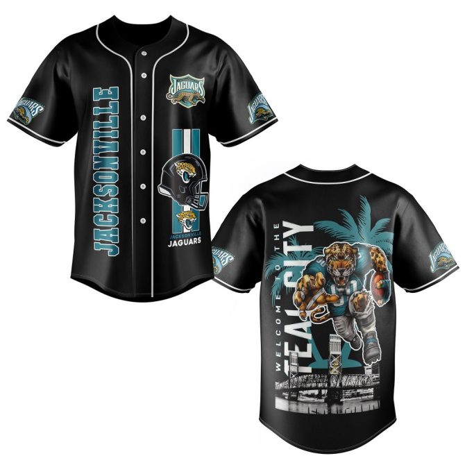 Jacksonville Jaguars Team Spirit Baseball Jersey – Bold Design, Perfect For Fans!