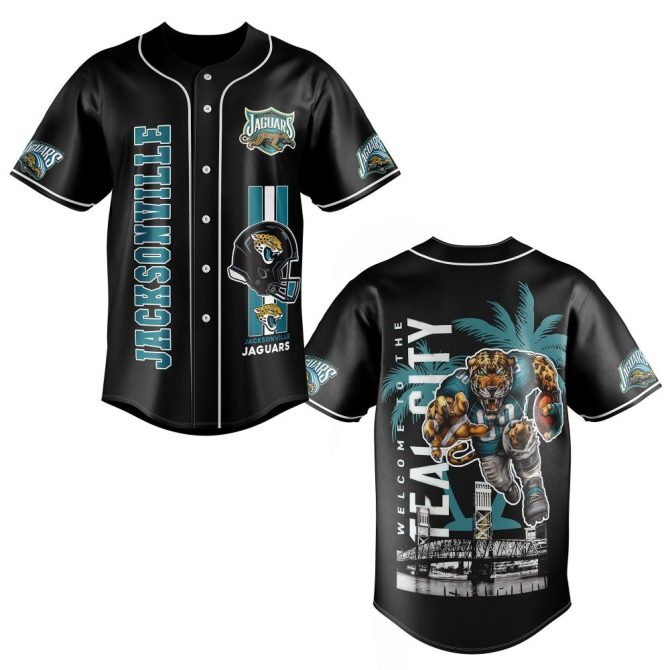 Jacksonville Jaguars Baseball Jersey - Bold Black Fan Apparel With Logo & Graphics