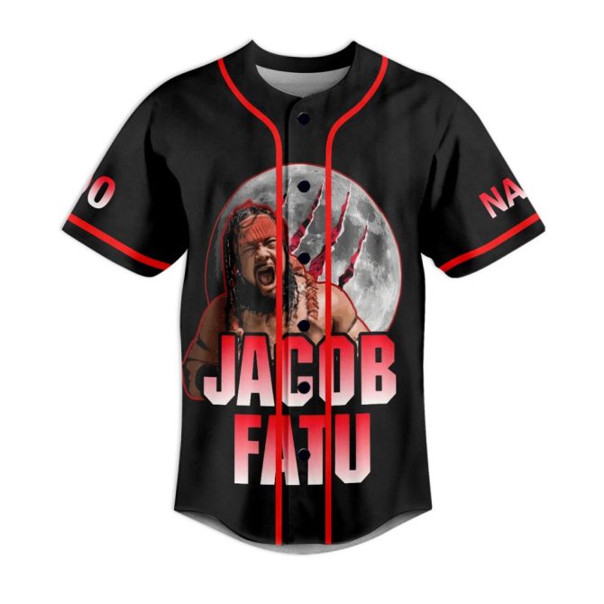 Custom Jacob Fatu Wrestling Jersey - Add Name & Number - Samoan Destroyer Shirt - Image 2