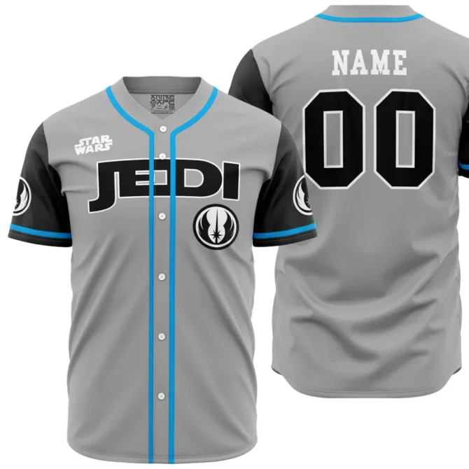 Custom Star Wars Jedi Baseball Jersey - Personalize Your Name & Number