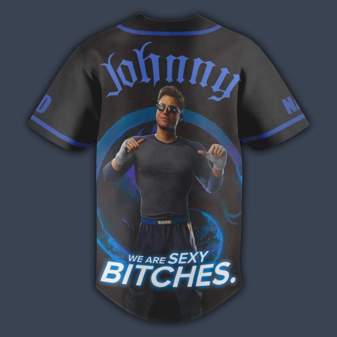 Customizable Johnny Cage Baseball Jersey – Personalized Name & Number – Unique Gift Idea - Image 3