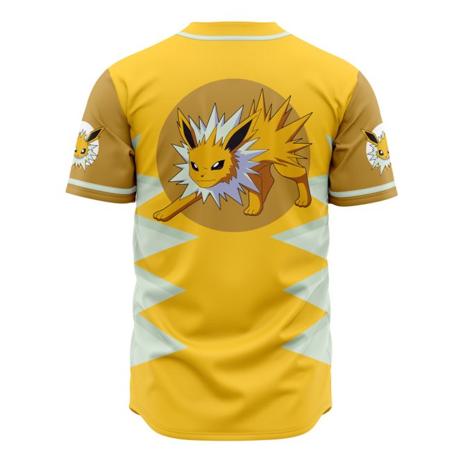 Jolteon Pokémon Baseball Jersey - Vibrant Yellow, Unisex, Limited Edition Collectible Apparel - Image 2