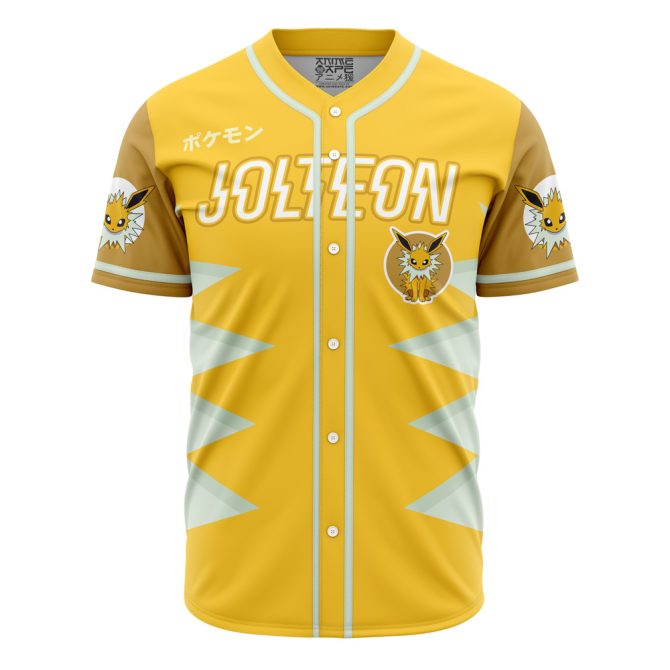 Jolteon Pokémon Baseball Jersey - Vibrant Yellow, Unisex, Limited Edition Collectible Apparel