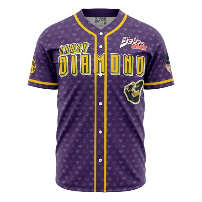 Custom Purple Crazy Diamond Baseball Jersey - Anime Fans' Must-Have Gift! - Image 2