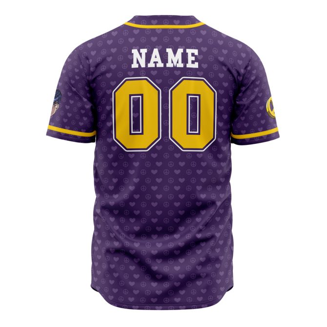 Custom Purple Crazy Diamond Baseball Jersey - Anime Fans' Must-Have Gift! - Image 3