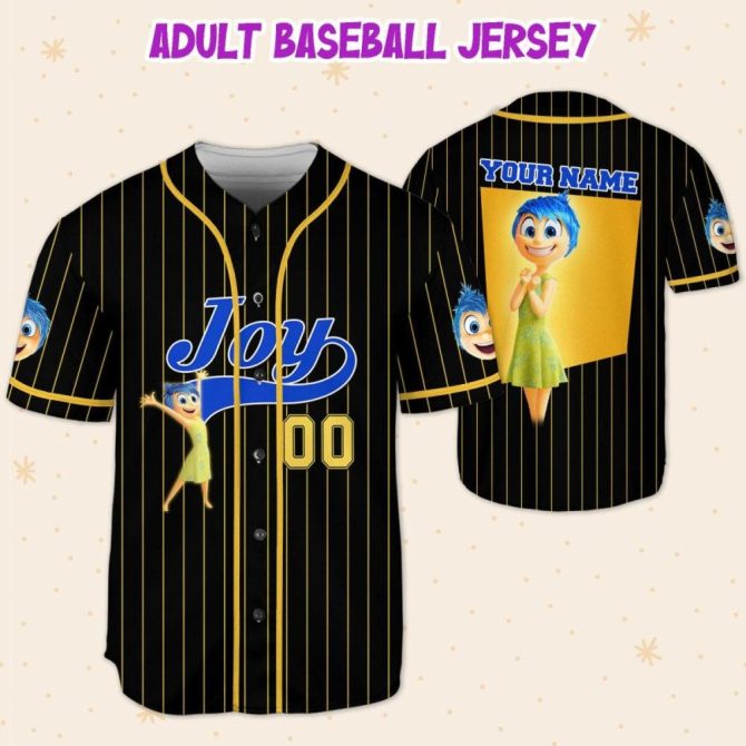Custom Joy Baseball Jersey For Kids/Adults – Add Your Name! Perfect Gift! - Image 6