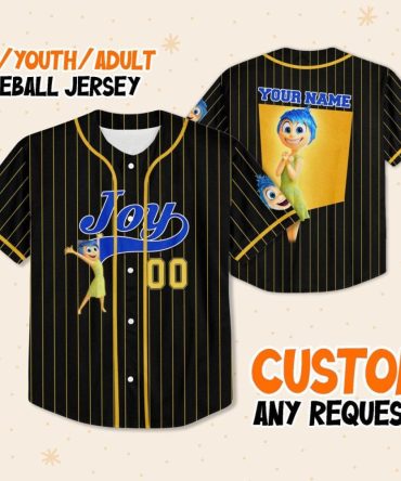 Custom Joy Baseball Jersey For Kids/Adults – Add Your Name! Perfect Gift!