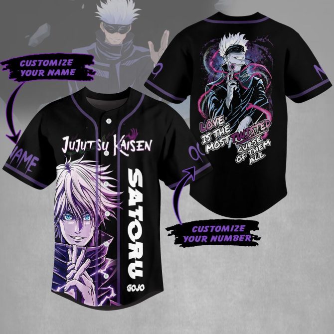 Custom Jujutsu Kaisen Anime Jersey - Personalized Name & Number - Gojo Design