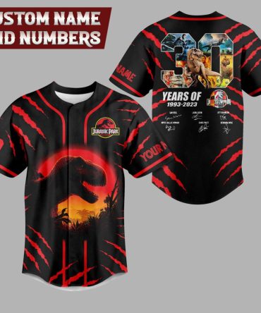 Custom Jurassic Park 30Th Anniversary Jersey - Personalize With Your Name & Number!