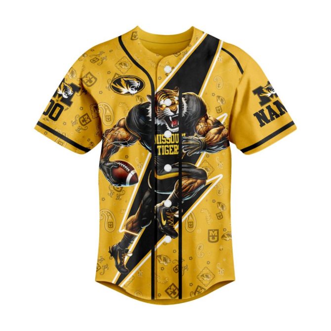Custom Missouri Tigers Fan Jersey - Personalized Name & Number - Perfect Gift For Die-Hard Fans! - Image 2