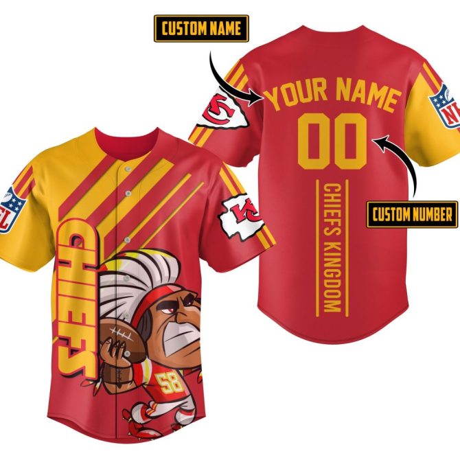 Custom Chiefs Kingdom Jersey - Personalize Your Name & Number - Perfect Gift For Fans!