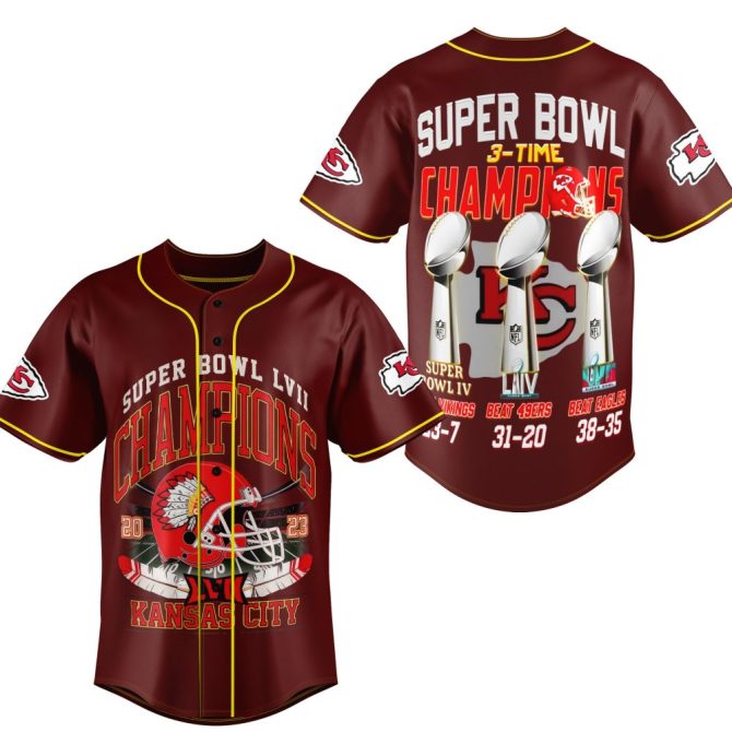 Limited Edition Kansas City Super Bowl Champions Jersey - Celebrate 3-Time Victory!