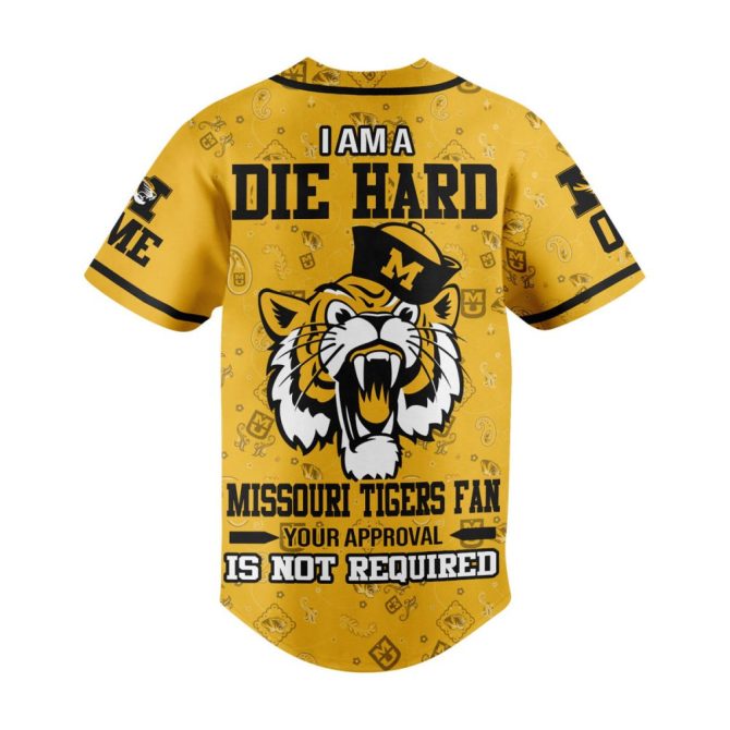 Custom Missouri Tigers Fan Jersey - Personalized Name & Number - Perfect Gift For Die-Hard Fans! - Image 3