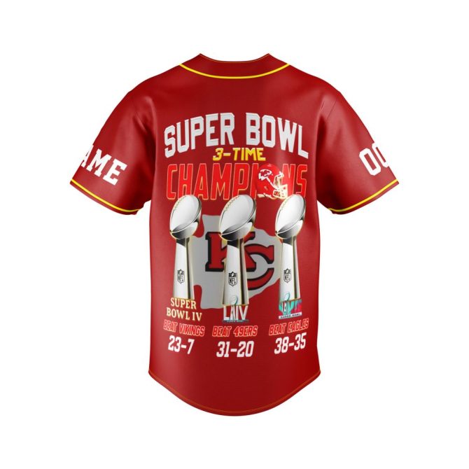 Custom Kc Champions Jersey - Super Bowl Wins Edition - Add Your Name & Number! - Image 3