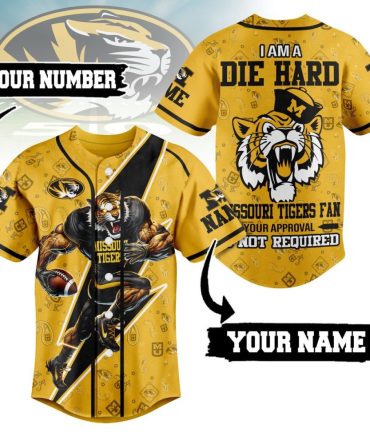 Custom Missouri Tigers Fan Jersey - Personalized Name & Number - Perfect Gift For Die-Hard Fans!