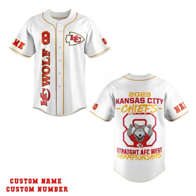 Custom 2023 Kansas City Chiefs Jersey - Afc West Champs Design - Personalize Name & Number!