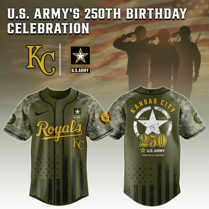 Celebrate U.S. Army'S 250Th With Limited Edition Kansas City Royals Jersey – Official Camo Design