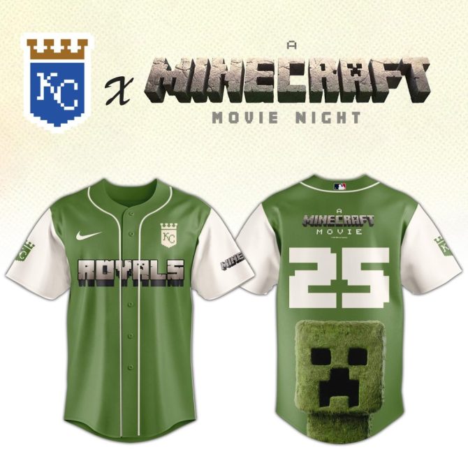 Minecraft X Kc Royals Limited Edition Jersey – Perfect For Movie Night Fans!