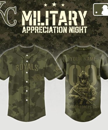 Custom Kc Royals Camo Jersey - Military Appreciation Night Edition
