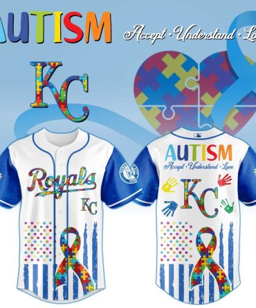Autism Awareness Kc Royals Jersey - Colorful Puzzle Design, Support & Love