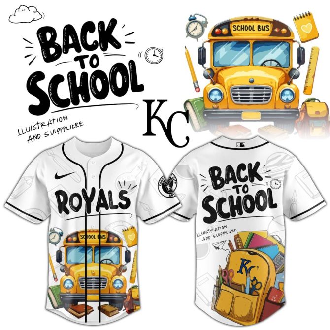 Back To School Baseball Jersey - Fun School Bus Design, Perfect For Students & Teachers!