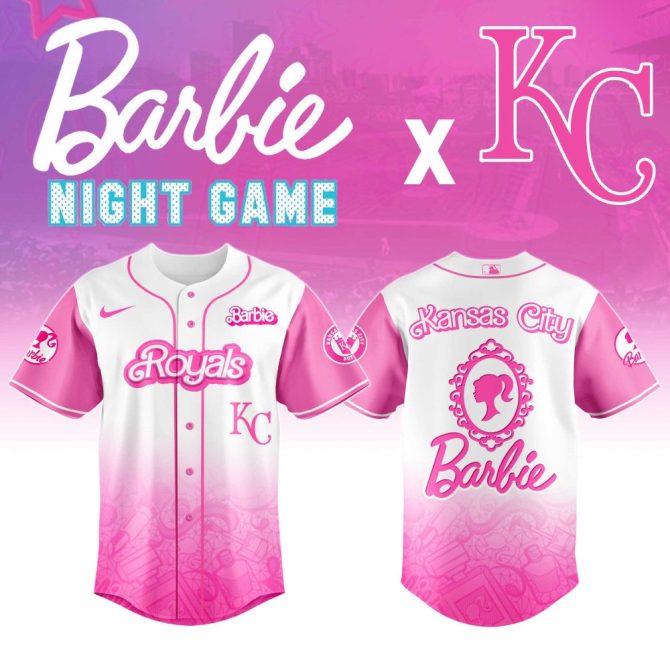 Limited Edition Barbie X Kc Royals Pink Night Game Jersey – Stylish & Official Fan Gear