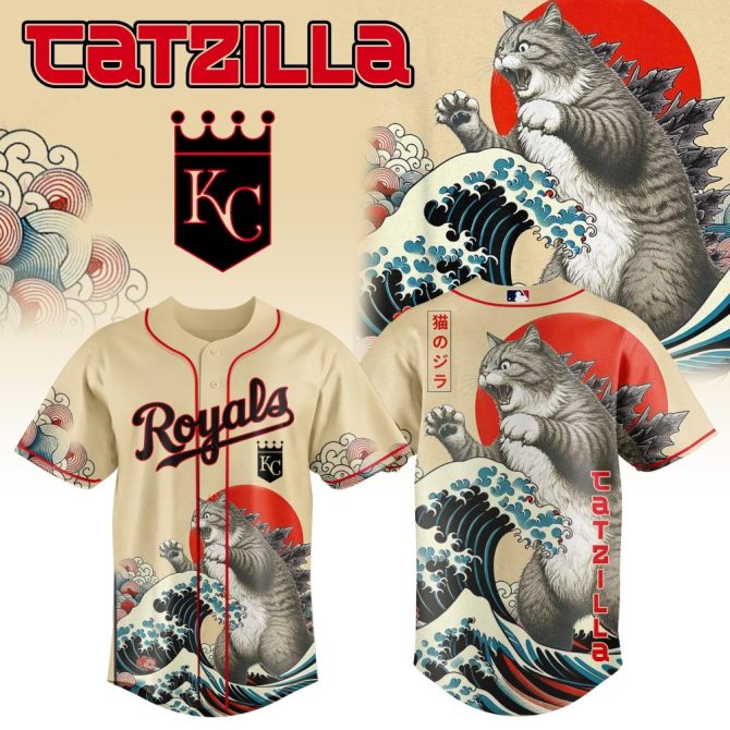 Epic Catzilla Baseball Jersey - Unleash Your Inner Feline Beast With Style!