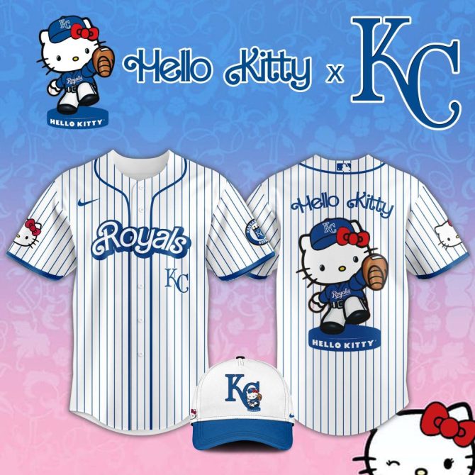 Hello Kitty X Kc Royals Baseball Jersey & Cap Set – Limited Edition Fan Gear