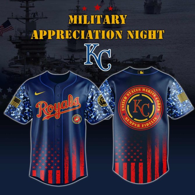 Kc Royals Military Appreciation Jersey - Honor & Style With Usmc Tribute