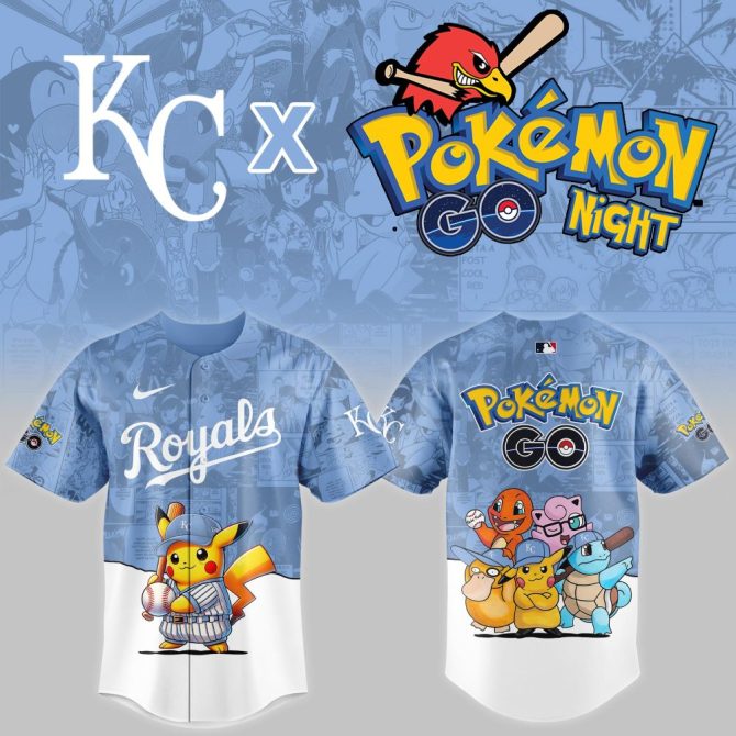 Exclusive Kc Royals X Pokémon Go Night Jersey – Limited Edition Fan Gear!
