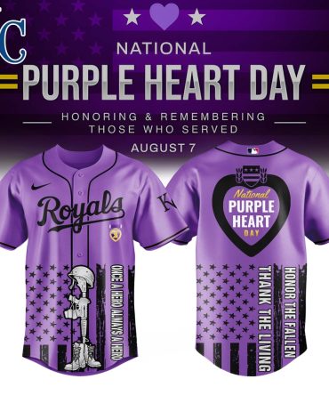 Honor The Brave With Purple Heart Day Royals Jersey – Limited Edition Tribute Apparel