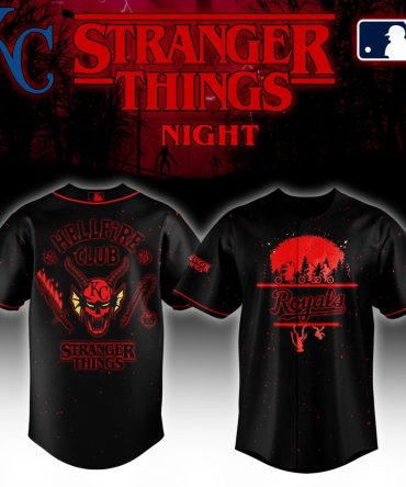 Limited Edition Stranger Things Night Kc Royals Jersey - Hellfire Club Design