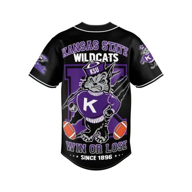 Kansas State Wildcats Baseball Jersey - Bold Black & Purple Fan Gear - Limited Edition - Image 3
